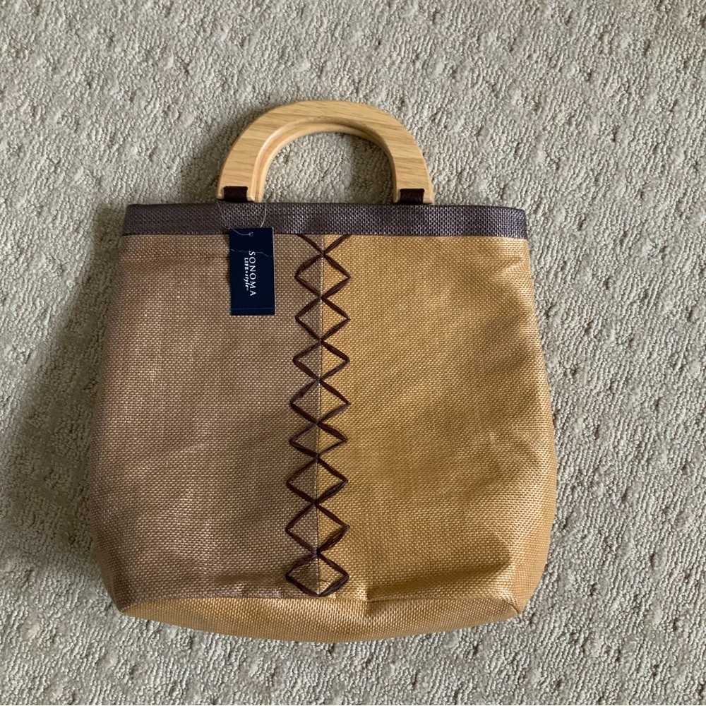 NWT SONOMA Natural Style Handbag.